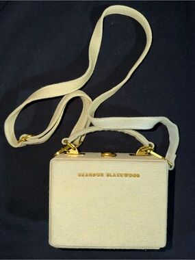 Brandon Blackwood Denim Green Mini Box Bag with Shoulder Strap